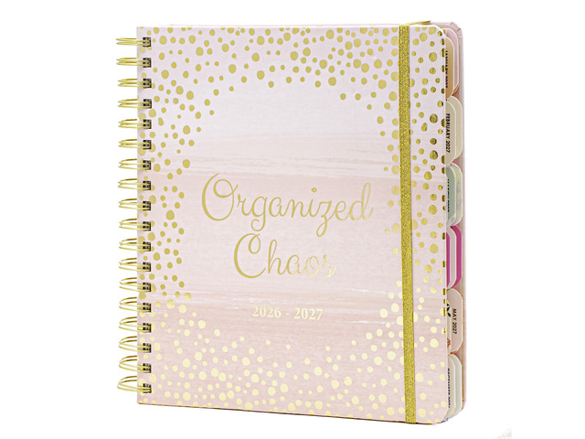 Academic 18-Month Planner Aug 2026-Jan 2028, Organized Chaos Hard Cover Planner/Calendar with Daily, Weekly & Monthly Layouts, plus Pens, Stickers...