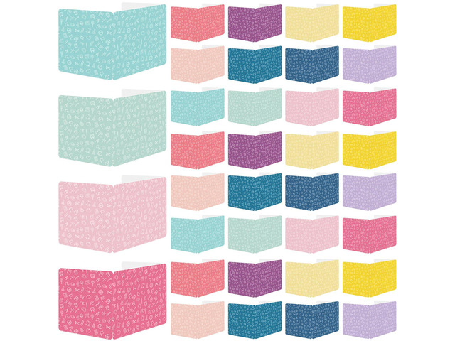 36 Pack Privacy Shields for Student Colorful Motivational Desk Dividers Durable Privacy Folders Testing Divider Shield Study Board Panel Partition...