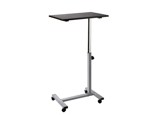 Airlift Height Adjustable Mobile Rolling Laptop Cart Computer Workstation Desk Table for Home, Office, Classroom, Hospital, w/Wheels, Overbed Sit...