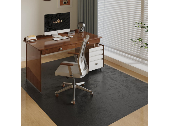 60' x 75' Office Mat for Hardwood Floor with 3D Feather Design,Waterproof & Non-Slip Computer Floors Mat,Utility Office Floor Mats for Rolling Chairs...
