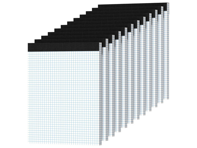 12 Pack Graph Paper 8.5 X 11, 4x4 Quad, Grid Paper 8-1/2' X 11.75' Grid Pad 8.5 X 11.75, Premium Engineering Notebook, Easy Tears Off, Perforated...