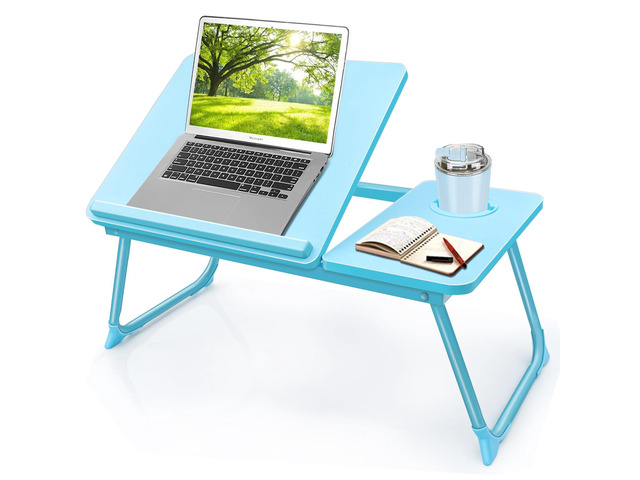 Laptop Desk for Bed Couch,Lap Desk for Laptop,Portable Laptop Stand for Desk,Small Adjustable Laptop Desk,Foldable Bed Table for Laptops and...