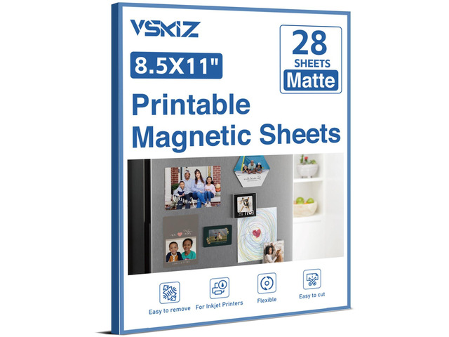 28 Pcs Printable Magnetic Sheets 8.5x11 Inch Matte, Magnet Paper Sheet
