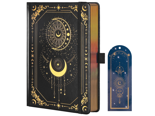 Line Journal Notebook for Women Men, 316 Pages,8.3x5.8 IN Hardcover A5 College Ruled Notebook for Writing,Vintage Diary with Bookmark, for Work...