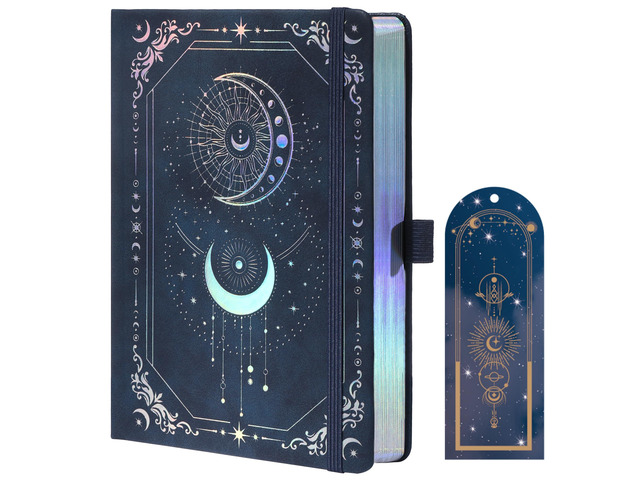 Line Journal Notebook for Women Men, 316 Pages,8.3x5.8 IN Hardcover A5 College Ruled Notebook for Writing,Vintage Diary with Bookmark, for Work...