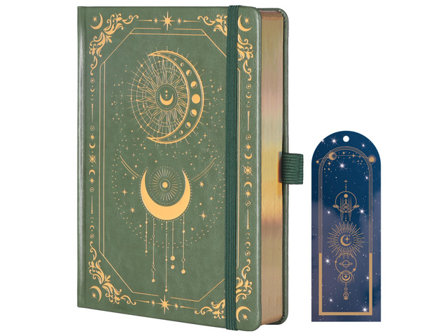 Line Journal Notebook for Women Men, 316 Pages,8.3x5.8 IN Hardcover A5 College Ruled Notebook for Writing,Vintage Diary with Bookmark, for Work...