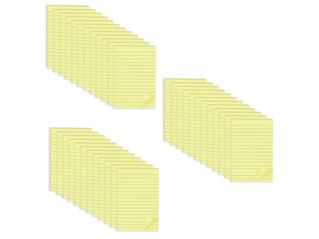 (36 Pack) Lined Sticky Notes 4x6 in,Yellow Large Notepads with Lines Stickies Super Sticking Power,School Memo Note Pads,Post on Windows...
