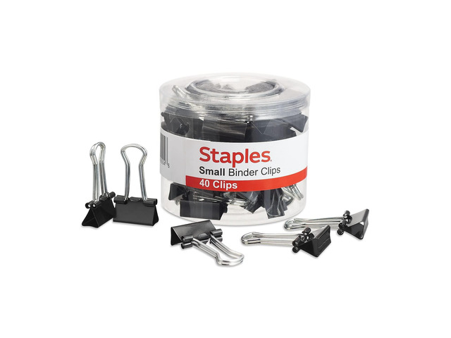 Binder Clips, Small 0.75 in Width, Black, 120-Pack Compact clips for paper stacks and everyday office filing