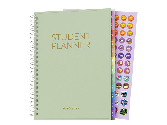 Student Planner 2026-2027, Middle or High School Planner for Academic Year Jul. 2026 - Jun. 2027, 6.5' x 8.3' Lesson Plan Datebook with PVC...