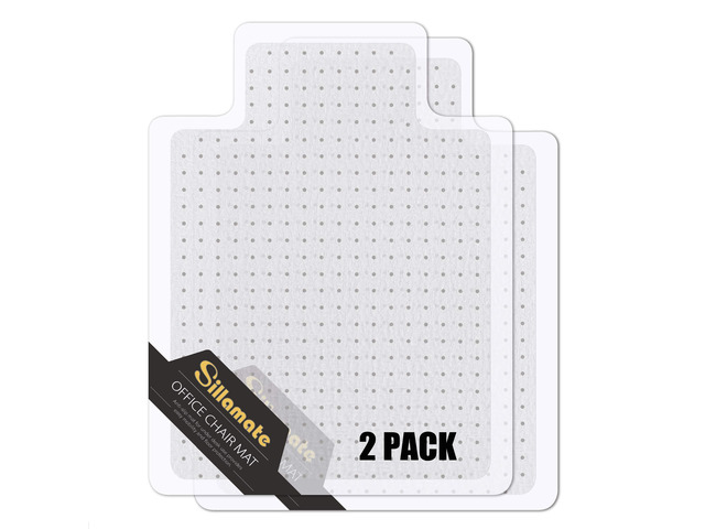 36'' x 48'' Office Chair Mat for Carpeted Floors, Easy Lay Flat, Heavy Duty Floor Mat,Eco-Friendly Series Studded Carpet Desk Chair Mats (36X48X2PCS)