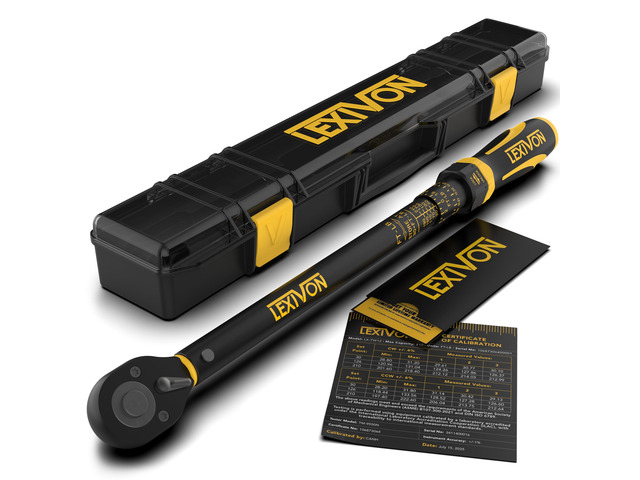 Torque Wrench, 1/2-Inch Drive, Dual Scale 30-210 FT-LB (40.7-284.7 N·m), Premium Rubber-Grip Handle, Deluxe Hybrid Case (LX-TW12)