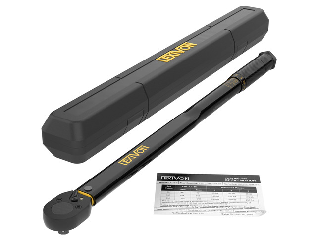 1/2-Inch Drive Click Torque Wrench 25-250 Ft-Lb/33.9-338.9 Nm (LX-184)