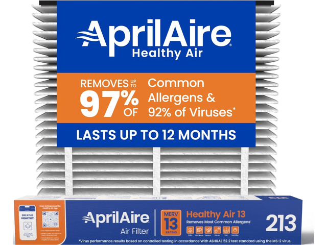 Genuine 213 Replacement Filter for Whole-House Air Purifiers - MERV 13, Healthy Home Allergy, 20x25x4 Air Filter (Pack of 1)
