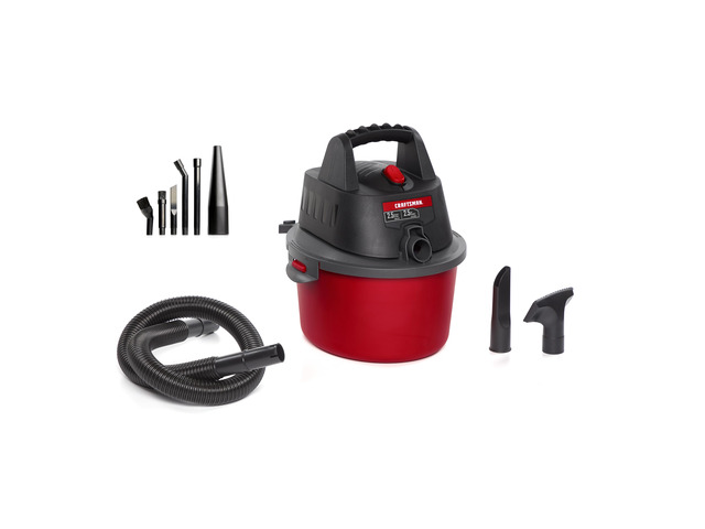 CMXEVBE17250 2.5 Gallon 2.5 Peak HP Wet Dry Shop Vacuum Bundle Portable Wet and Dry Vac with Filter Bag, 6-Piece Micro Cleaning Kit, Hose and...