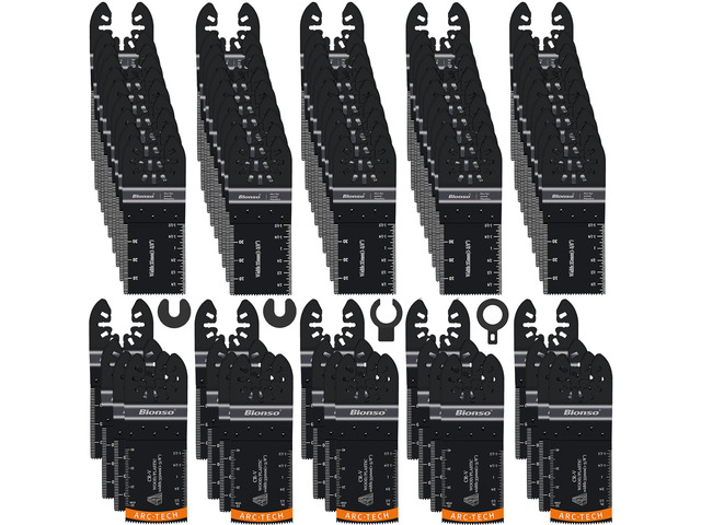 110PCS Oscillating Tool Blade Cuts Wood, Sharp and Durable Multitool Blades, Multi Tool Blades Kits, Oscillating Saw Blades Fit Dewalt Milwaukee...