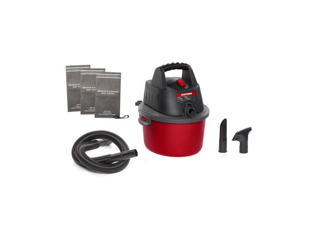 CMXEVBE17250 2.5 Gallon 2.5 Peak HP Wet Dry Shop Vacuum Bundle Portable Wet and Dry Vac with 4 Filter Bags, Retaining Band, Hose and Attachments...