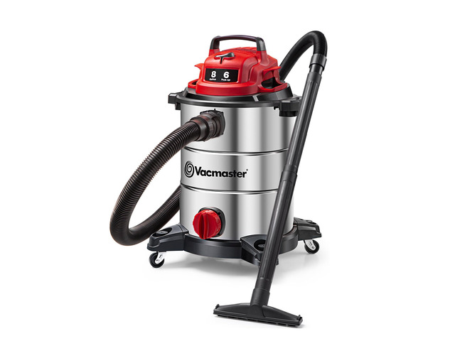 VOC812SF 1101 8-Gal 6 Peak HP Stainless Steel Wet/Dry Vac Red