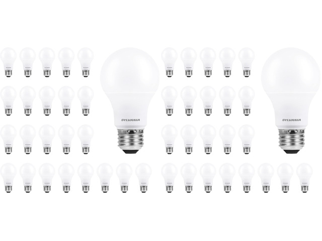 Sylvania ECO LED A19 Light Bulb, 60W Equivalent Efficient 9W, 7 Year, 750 Lumens, Medium Base, Frosted, 2700K, Soft White - 24 Count (40986) (Pack...