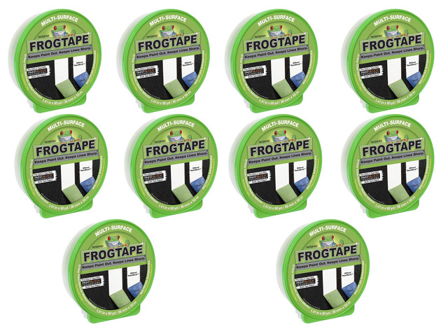 Multi-Surface Painters Tape with PAINTBLOCK, 1 Inch Wide (0.94 in. x 60 Yds), Medium Adhesion, Green, 1 Roll (1358463) (Pack of 10)