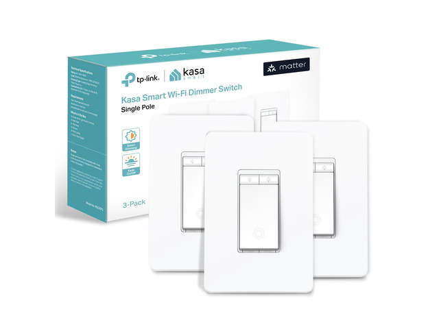 Matter Smart Dimmer Switch, KS225P3, Single Pole, Need Neutral Wire Voice Control w/Siri, Alexa & Google Home, 2.4GHz Wi-Fi, UL Certified, Timer &...