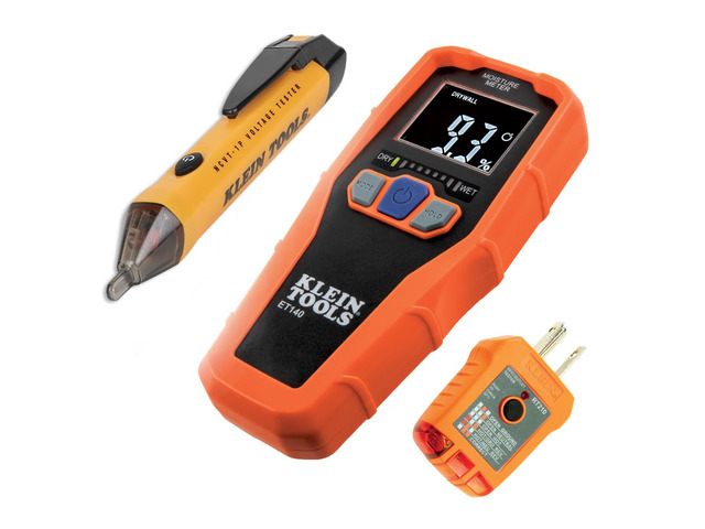 80023P Tool Set, Home Inspector Tool Kit with Digital Moisture Meter, Non-Contact Voltage Tester, GFCI Outlet Tester, 3-Piece