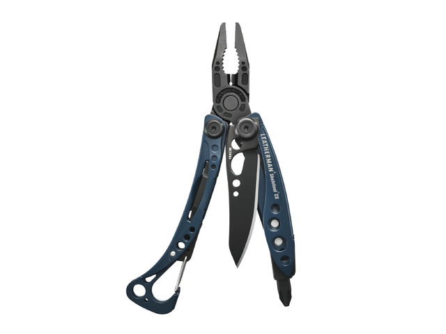Skeletool CX 7-in-1 Multi-Tool, Lightweight EDC, Nocturnal Open-Frame Carbon Fiber Handles, Carabiner Clip, Needlenose Pliers & Combo Knife for EDC...