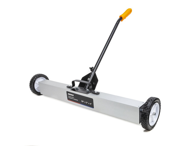 53418A 36-Inch Magnetic Pickup Sweeper with Wheels, Adjustable Handle, and Floor Magnet, Heavy-Duty Magnet to Pick Up Nails, 55-Pound Capacity