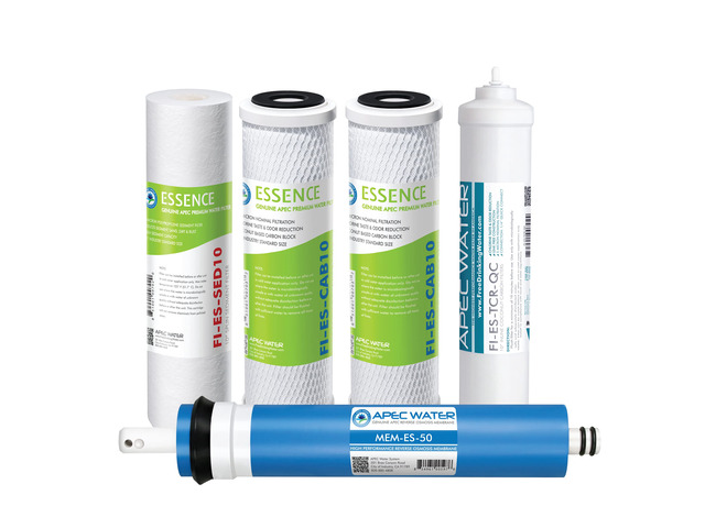 FILTER-MAX-ES50 Reverse Osmosis Filter Replacement Set, 50 GPD ROES-50 Replacement Filter Set, 1 Year Set, 5-Stage, Compatible with 5-Stage 50 GPD...