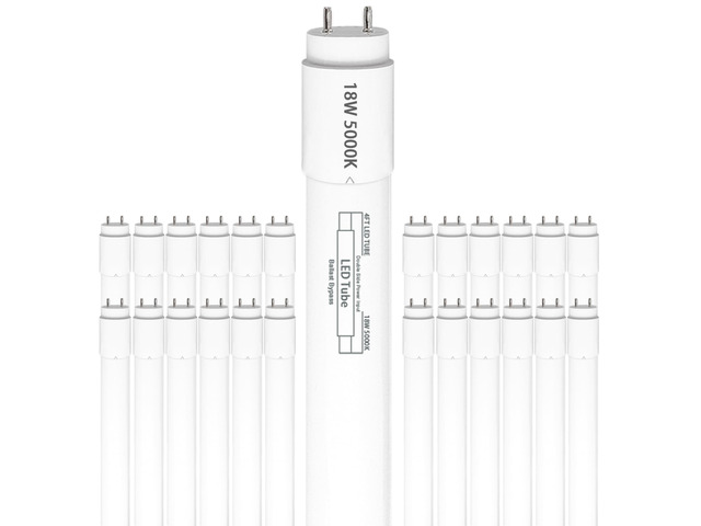 25 Pack, T8 Led Bulbs 4 Foot 18W, Type B Ballast Bypass, 48 inch Led Bulbs Replacement for F32T8, F20T10, F40T12 Fluorescent Tubes Light Bulb, Dual...