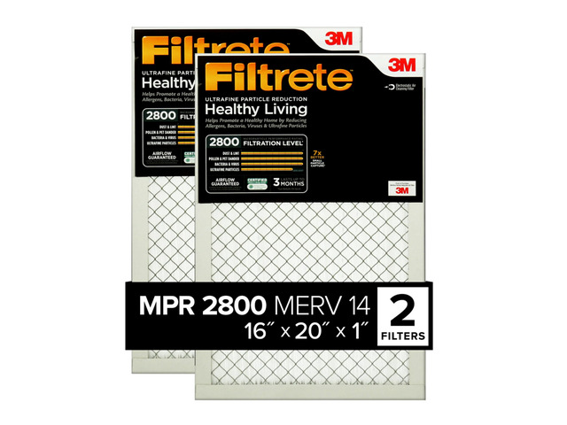 16x20x1 AC Furnace Air Filter, MERV 14, MPR 2800, Ultrafine Particle Premium Filter, 3-Month Pleated 1-Inch Electrostatic Air Cleaning Filter,...