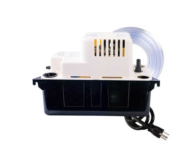 VCMA-15ULT 115 Volt, 65 GPH, 1/50 HP Automatic Condensate Removal Pump with Tubing (no safety switch), Black/White, 554411