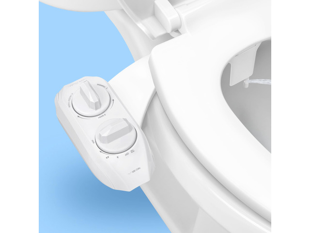 NEO 185 PLUS - Patented Bidet Attachment for Toilet, White Non-Electric, Dual Nozzle, Slide-In Install, 360Â° Self-Clean, EZ-Lift to Clean, Feminine...