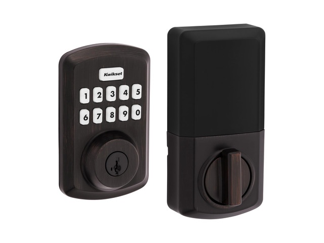 Powerbolt 250 10-Button Keypad Venetian Bronze Transitional Electronic Deadbolt Door Lock, Featuring Convenient Keyless Entry, Customizable User...