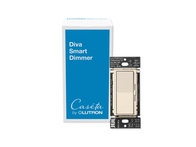 Caseta Diva Smart Dimmer Switch (Smart Hub Required), No Neutral Req For Caseta systems, no neutral required, soft glow light bar,...