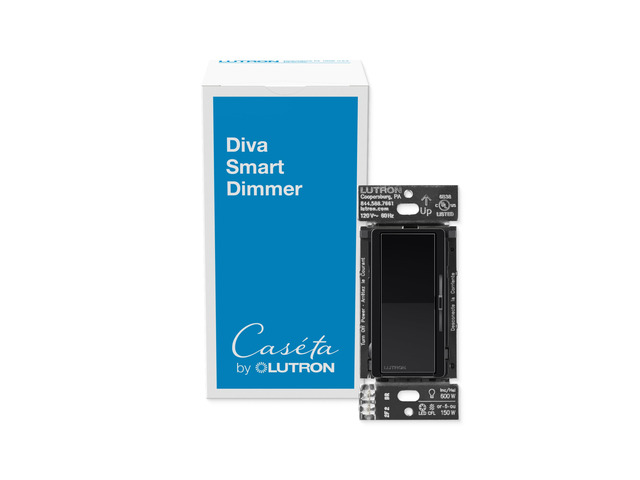 Caseta Diva Smart Dimmer Switch (Smart Hub Required), No Neutral Req For Caseta systems, no neutral required, soft glow light bar,...