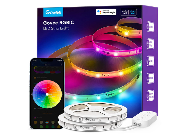 65.6ft RGBIC LED Strip Lights, Work with Alexa and Google Assistant LED Lights for Bedroom, WiFi App Control Segmented DIY Multiple Colors, Color...