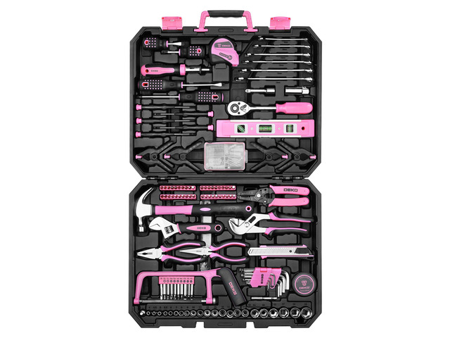 Tool Set: 228 Piece Home Tool Kit, Household Basic Repair Tool Set Comes with Storage ToolBox, Socket Wrench Set for Car, Hand Tool Box Set for...