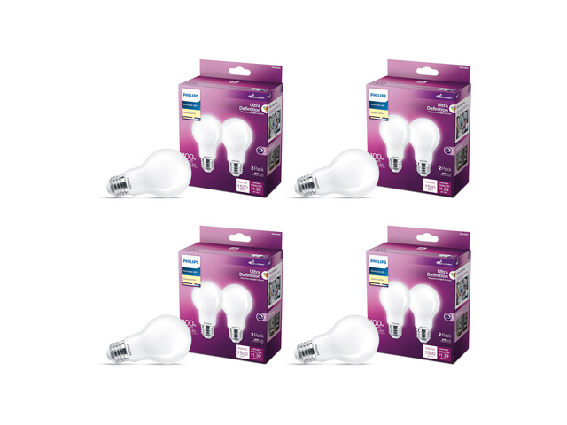 LED A19 Ultra Definition Frosted Dimmable LED Light Bulbs 8-Pack - Flicker-Free 100w Light with EyeComfort Technology - Daylight 3500K Lightbulb -...