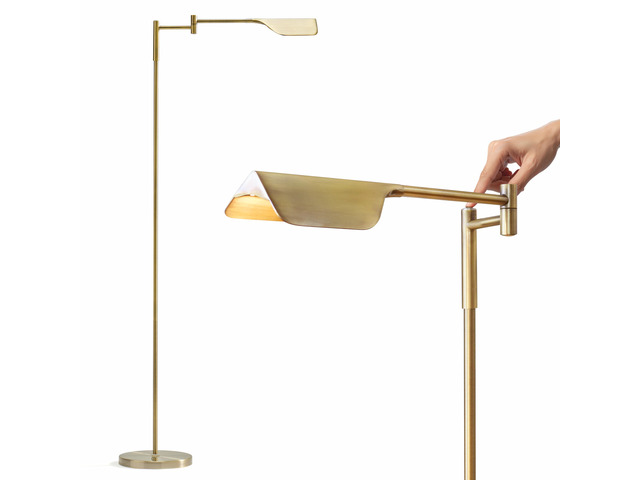 Leaf Pharmacy LED Reading Lamp, Dimmable Floor Lamp with Easy Rotation over Chair or Desk for Living Rooms & Offices, Adjustable Standing Tall...