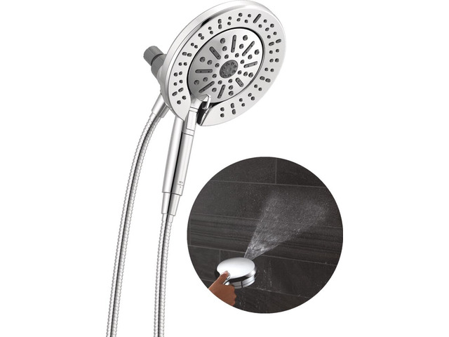 6-Setting In2ition 2-in-1 Dual Shower Head with Handheld High Pressure ProClean Spray, Chrome Detachable Shower Head with Hose, 1.75 GPM Flow Rate,...