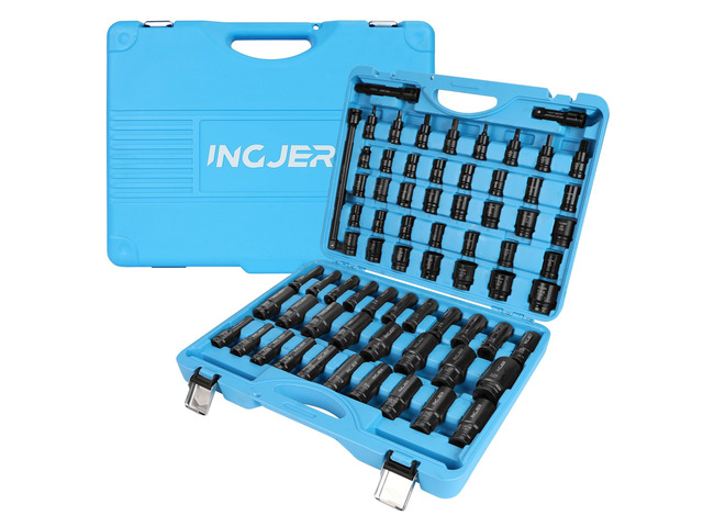 1/2' Impact Socket Set,70PCS SAE/Metric, 1-1/4'/10-24mm, CR-MO Alloy Steel 6 Point Cr-MO Alloy Steel for Auto Repair, Easy-to-Read Size Markings,...
