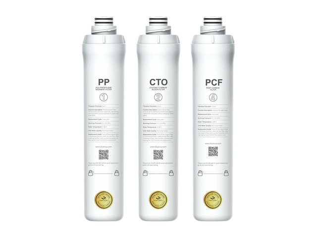 Official RO100ROPOT 1-Year Replacement Filter Set Pack of 1 PP Filter and 1 CTO Filter and 1 PCF Filter