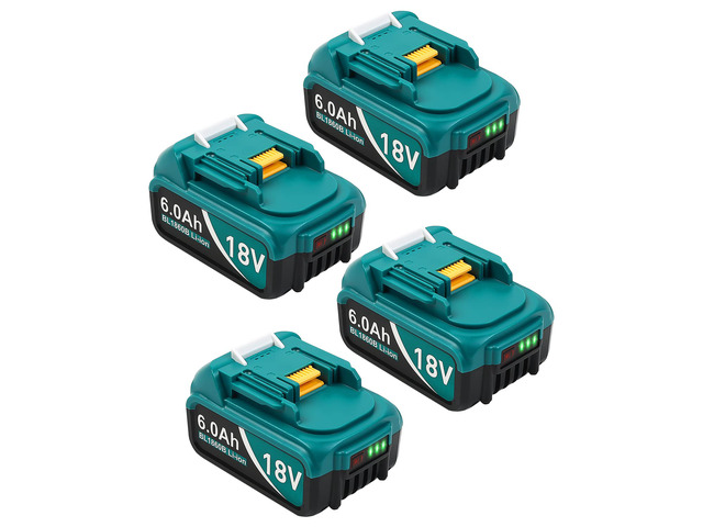 Battery for Makita 18V Battery 6.0Ah, 4Pack Replacement Batteries Compatible with Makita 18 Volts Battery BL1860 BL1820 1830B 1840B 1850B, Fit with...
