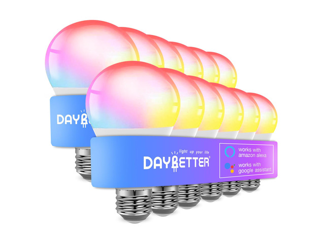 Smart Light Bulbs,Alexa Light Bulb,WiFi Dimmable Light LED Bulb Smart Bulb that Work with Alexa,Google Assistant,Music Sync,RGBCW Color Changing...