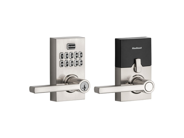 917HFL-15S Smartcode Keypad Electronic with Halifax Lever SmartKey with 6AL Latch and RCS Strike Satin Nickel Finish
