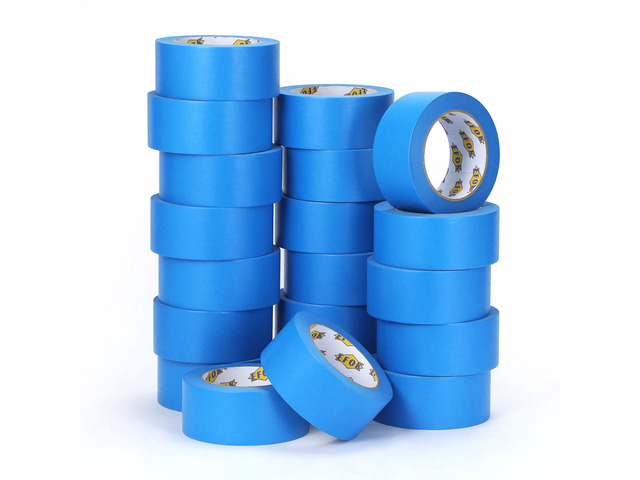20 Rolls Blue Painters Tape 2 inch Wide Bulk Paint Masking Tape 55 Yds