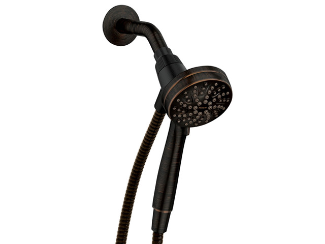 Engage Magnetix Mediterranean Bronze 3.5-Inch Six-Function Detachable Handheld Showerhead with Magnetic Docking System, 26100BRB