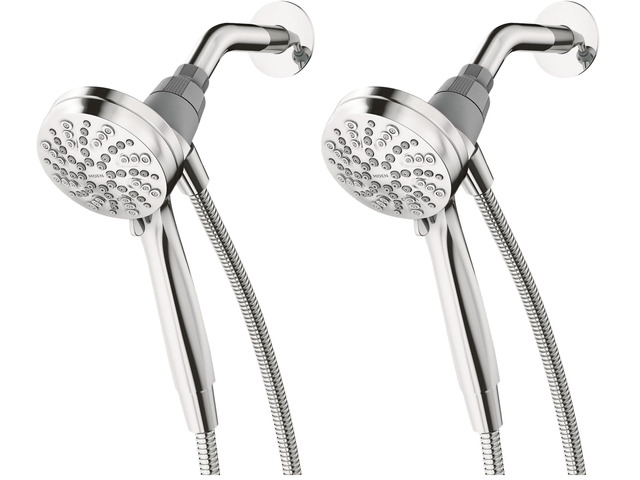 Engage Magnetix Shower Head with Handheld Sprayer,6 Handheld Shower Head Spray Functions,Chrome Finish,26100EP,(Pack of 2)