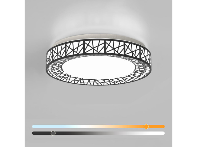 16 Inch Bird's Nest Flush Mount Ceiling Light, 28W, 5CCT 2700K-6500K Selectable, Modern LED Ceiling Light Fixture, Dimmable, for Bedroom, Kitchen,...