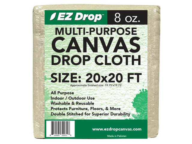 Painter's Large Canvas Fabric Drop Cloth for Painting (20 ft. x 20 ft.)